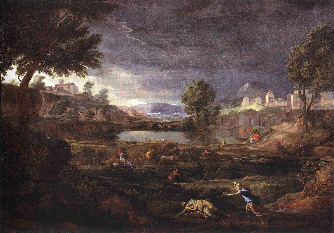 Stormy Landscape with Pyramus and Thisbe